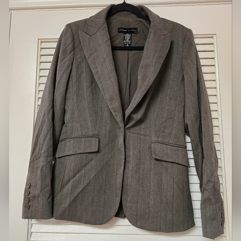 New York Company - Stretch Pinstripe Business Casual Office Blazer Jacket